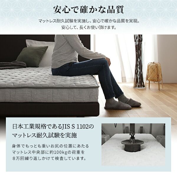スーパSALE10倍＆4時間限定10％OFF マットレス 国産 ポケットコイル 薄型 三つ折り 竹炭 抗菌 防臭 快眠 体圧分散 1年保証 コンパクト 圧縮 梱包 グレイ セミシングル サイズ