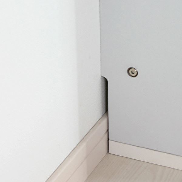 コレクションケース/収納棚 ワイド ハイタイプ 本体 奥行39cm ホワイト 幅83.1cm 強化ガラス扉 棚板 組立品代引NG