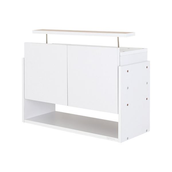 コレクションケース/収納棚 ワイド 専用上置き ロータイプ 奥行29cm用 ホワイト 幅83.1cm 本体別売 組立品代引NG