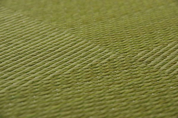い草 置き畳風 ラグマット 長方形 ブラウン 約120×180cm 折りたたみ 調湿 消臭 防傷 不織布 ブロック 格子柄 市松 チェック代引NG