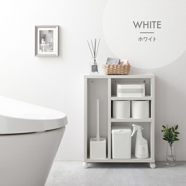 スーパSALE10倍＆4時間限定10％OFF ラック ブラック トイレ 収納 キャスター付き シンプル コンパクト スリム トイレットペーパー 12個 掃除用品 ストッカー