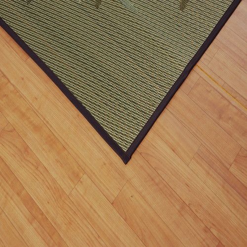 消臭い草 ラグマット/絨毯 長方形 ブラウン 約191×300cm 裏：不織布 防滑 抗菌 防臭 湿度調整効果 〔リビング〕代引NG