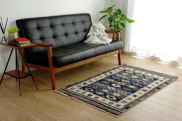 エスニック風 ラグマット/絨毯 約200×250cm レッド へたりにくい モルドバ製 折りたたみ式 オールシーズン 〔リビング〕代引NG