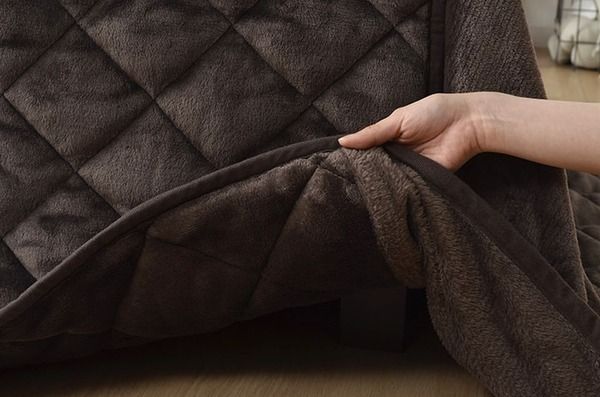 ダイニング用 こたつ布団 ハイタイプ用 ネイビー 約235×235cm 正方形 洗える 抗菌防臭加工 〔リビング〕代引NG