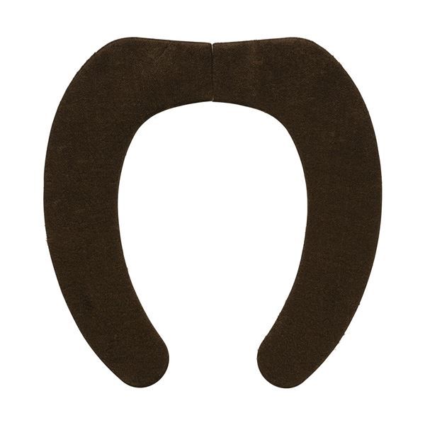 スーパSALE10倍＆4時間限定10％OFF 吸着式 便座カバー/トイレカバー 【ボア ブラウン】 約幅9.5cm 吸着便座シート ぴたQ 〔お手洗い 御手洗 オフィス 店舗〕