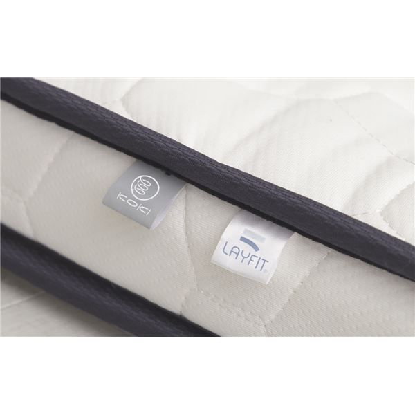 医学博士監修 ミニポケットコイル入り 敷きマットレス（LAYFIT レイフィット・ウレタン増量タイプ） セミシングル 厚み9cm〔トッパー 敷き布団 マットレス スプリングマット ベッドマット ホワイト〕