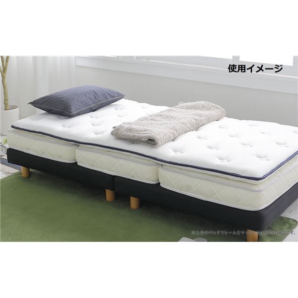 医学博士監修 ミニポケットコイル入り 敷きマットレス（LAYFIT レイフィット・敷き布団タイプ） ダブル 厚み8cm〔トッパー 敷き布団 マットレス スプリングマット ベッドマット ホワイト〕