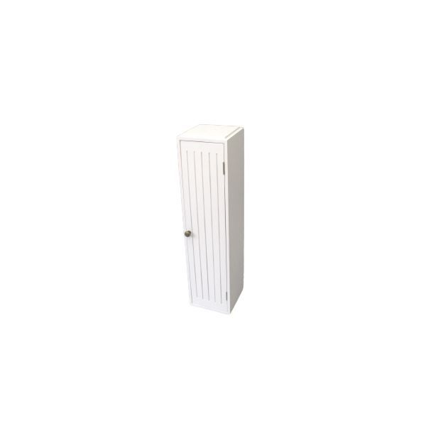 スーパSALE10倍＆4時間限定10％OFF トイレラック トイレ収納 約幅15×奥行17×高さ60.5cm 扉タイプ ホワイト スタッキング de トイレ収納 お手洗い 御手洗