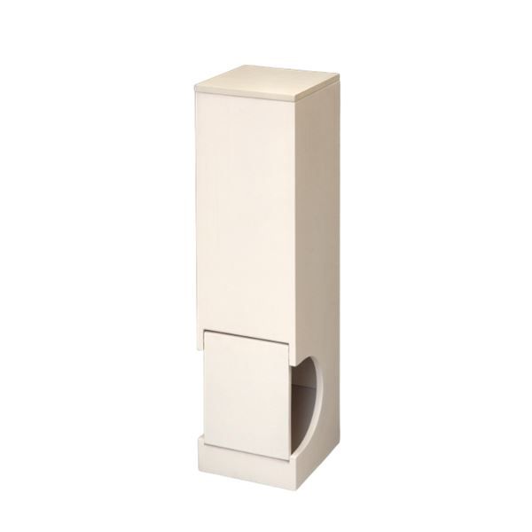 スーパSALE10倍＆4時間限定10％OFF トイレラック トイレ収納 約幅14.5×奥行16×高さ54cm ホワイト ロールペーパーラック お手洗い 御手洗