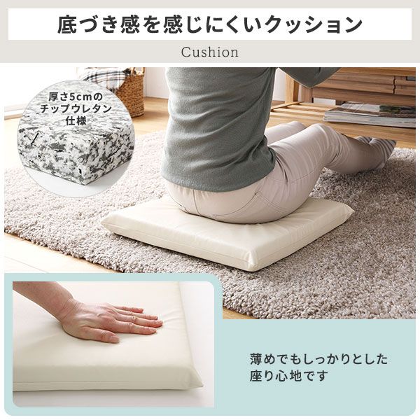 スーパSALE10倍＆4時間限定10％OFF 座布団 ブラック 10枚セット 日本製 スクエア クッション フラット シート 42×42 cm PVC 合皮 レザー シンプル モダン デザイン