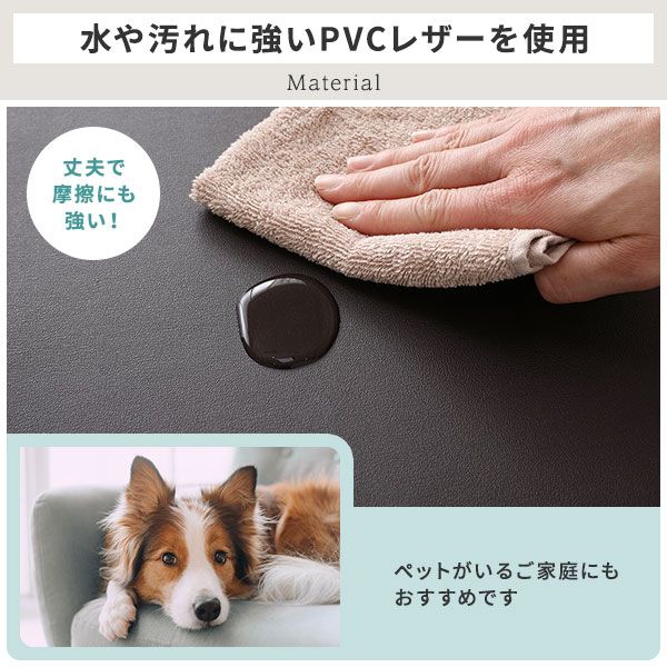 スーパSALE10倍＆4時間限定10％OFF 長座布団 ブラウン 単品 日本製 ロング クッション フラット シート 42×120 cm PVC 合皮 レザー シンプル モダン デザイン