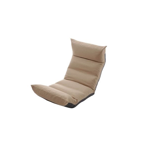 日本製 リラックスチェア/座椅子 ブラウン 脚部上下リクライニング 1人掛け ソファー代引NG