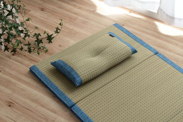い草 枕/ピロー 約50×30cm オレンジ 消臭 抗菌 防臭 小林製薬コバガード使用 シンプル ごろ寝 〔ベッドルーム リビング〕代引NG