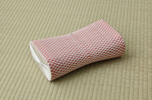 枕/ピロー 約30×20cm ベージュ 通気性 蒸れない ポリプロピレン 軽い 丈夫 手編み 〔リビング お昼寝〕代引NG