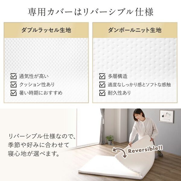 日本製高密度 低反発マットレス＆まくらセット 抗菌 洗えるリバーシブルカバー付き 体圧分散 敷き布団 トッパー 布団 厚さ4cm マットレス S 枕 まくら ピロー 低反発枕 年中使える マットレスセット代引NG