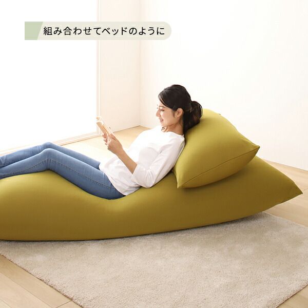スーパSALE10倍＆4時間限定10％OFF ビーズクッション ソファ ブラウン スモール 単品 日本製 リラックス 軽量 スリム コンパクト クッション 一人掛け スムース 生地