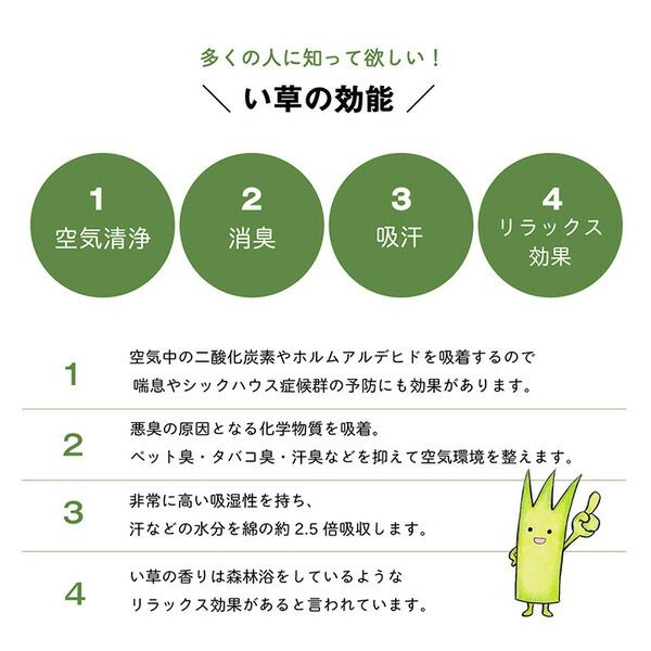 い草 枕/ピロー 無地 平枕 約50×30cm ナチュラル 高さ調整可 消臭 吸湿 調湿機能 日本製 〔ベッドルーム 寝室〕代引NG