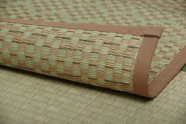 い草 花ござ ラグマット ベージュ 江戸間8畳 約348×352cm 日本製 抗菌 防臭 消臭 市松 小林製薬 持続性抗菌剤 KOBA-GUARD代引NG