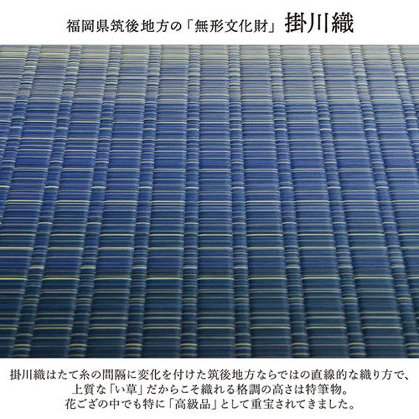 い草 花ござ ラグマット/絨毯 草原 グリーン 江戸間8畳 約348×352cm 日本製 抗菌 防臭 調湿 消臭 掛川織 〔リビング〕代引NG