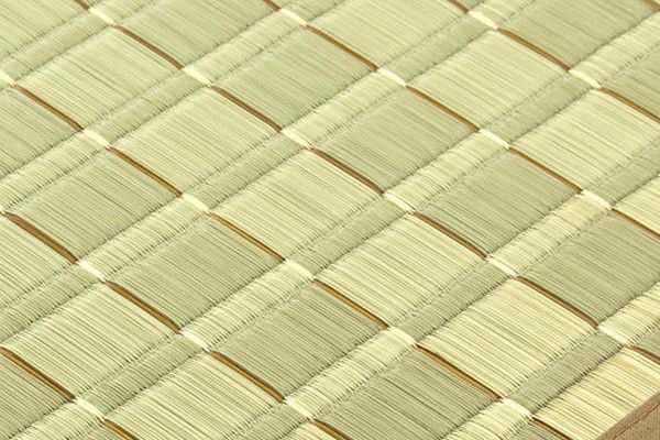 い草 花ござ ラグマット/絨毯 江戸間8畳 約348×352cm ベージュ 日本製 抗菌 防臭 調湿 消臭 掛川織 〔リビング〕代引NG