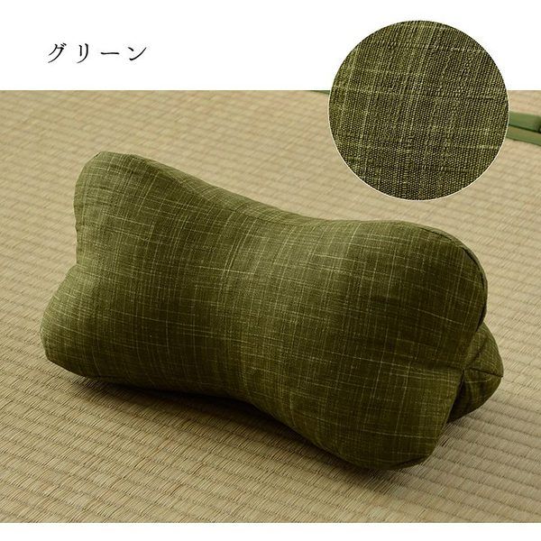 3%OFFクーポン有  寝具 枕 くつろぐ もっちり 機能性 お昼寝 低反発チップ パイプ 日本製 ほね枕 足枕 約32×15cm ネイビー