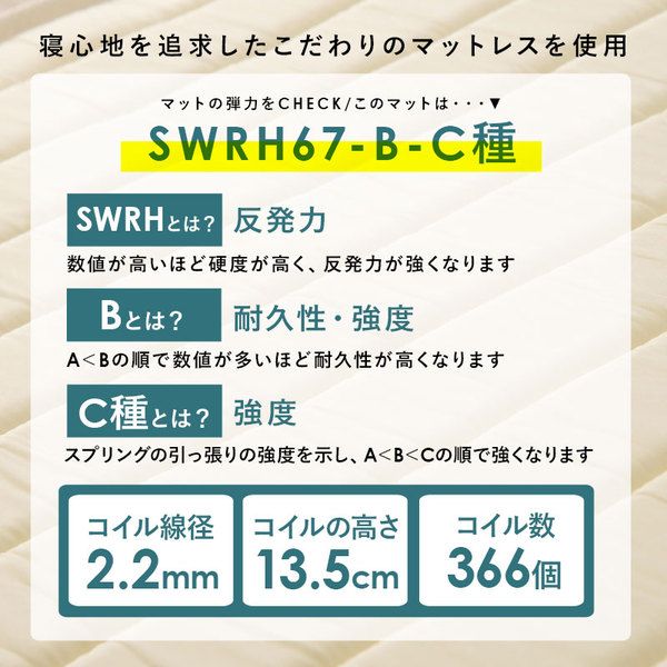 ボンネルコイルマットレスベッド セミダブル ブラック 約幅120×奥行195×高さ42cm 組立品 ベッドルーム 寝室 子供部屋代引NG