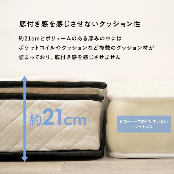 ポケットコイルマットレスベッド セミダブル グレー 約幅120×奥行195×高さ46cm 組立品 ベッドルーム 寝室 子供部屋代引NG