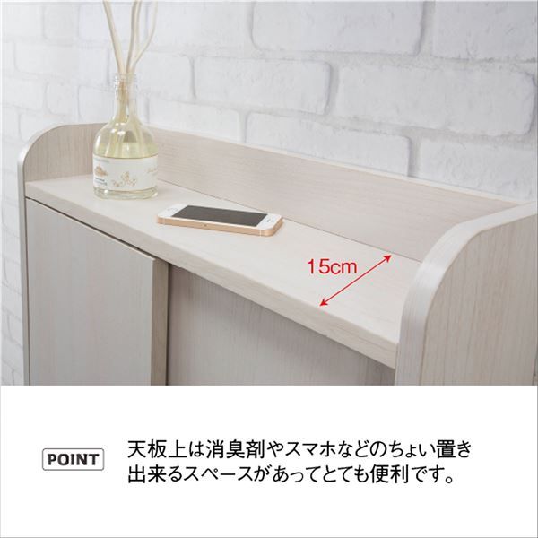 スーパSALE10倍＆4時間限定10％OFF トイレラック トイレ収納 約幅60cm 薄型 省スペース設計 引き戸式 収納棚 組立品 お手洗い 御手洗 店舗 お店 飲食店【代引NG】