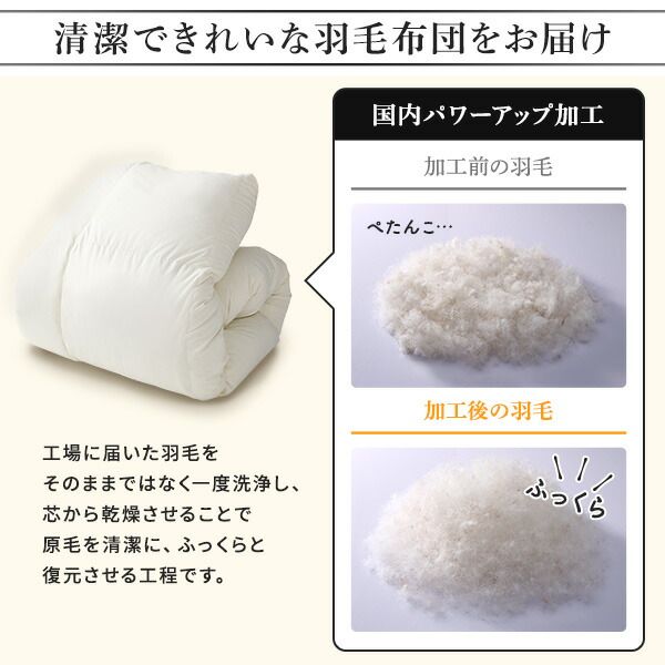 羽毛布団 掛け布団 シングル ネイビー ダウン50% 250dp パワーアップ加工 抗菌 防臭 防ダニ 日本製 国産 ピーチスキン加工 ループ付き 高品質ホワイトダックダウン採用 二重縫製 掛 布団 ふとん 寝具代引NG