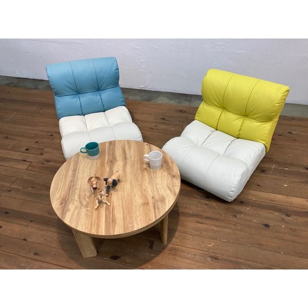 スーパSALE10倍＆4時間限定10％OFF ソファ座椅子 ピグレットJr NORDIC PT 1P BL/IV （ブルー/アイボリー）