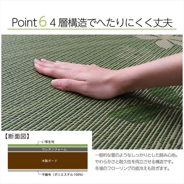 スーパSALE10倍＆4時間限定10％OFF 国産 い草 日本製 置き畳 ユニット畳 簡単 和室 デザイン アレンジ オリジナル リーフ 約82×82cm 9P 9枚組【代引NG】