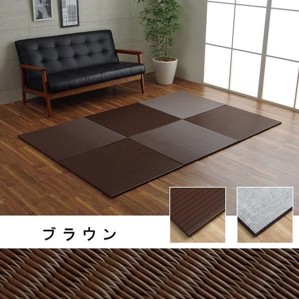 スーパSALE10倍＆4時間限定10％OFF 日本製 水拭きできる ポリプロピレン 置き畳 ユニット畳 シンプル ベージュ 約140×140cm（約70×70cm 同色4枚組）【代引NG】