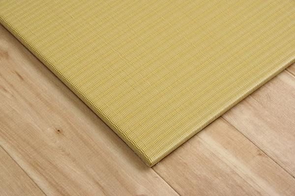 スーパSALE10倍＆4時間限定10％OFF 日本製 水拭きできる ポリプロピレン 置き畳 ユニット畳 シンプル グリーン 約140×140cm（約70×70cm 同色4枚組）【代引NG】