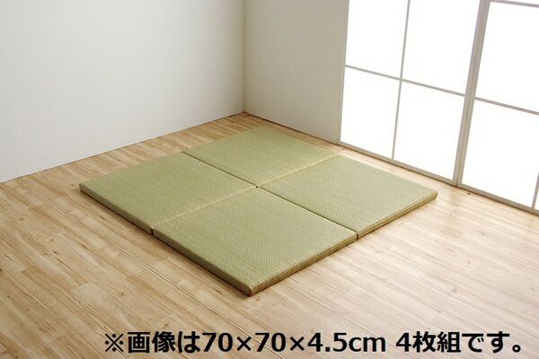 スーパSALE10倍＆4時間限定10％OFF 置き畳 ユニット畳 和室 6層 約70×70×4.5cm 単品 防炎 軽量 い草 日本製 国産 置きたたみ イ草 畳マット ジョイントマット【代引NG】