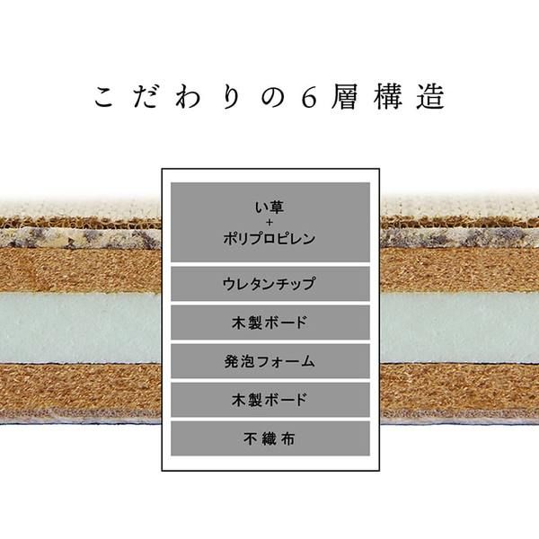 スーパSALE10倍＆4時間限定10％OFF 置き畳 ユニット畳 和室 6層 約70×70×4.5cm 単品 防炎 軽量 い草 日本製 国産 置きたたみ イ草 畳マット ジョイントマット【代引NG】