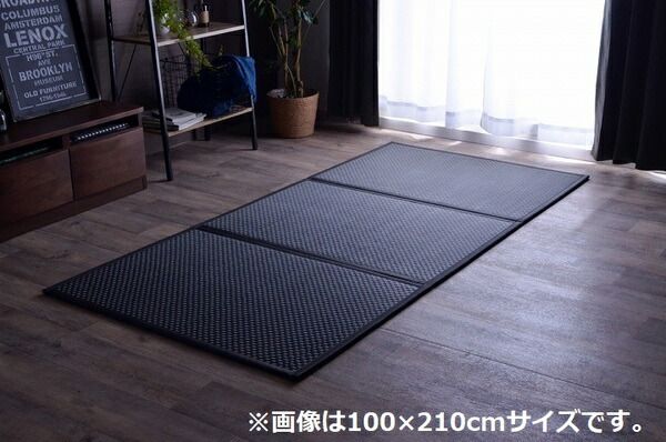 い草 マットレス 3つ折り シングル 約100×210cm ベージュ 日本製 国産 抗菌 防臭 防音 軽量 畳 フロアマット ラグマット代引NG