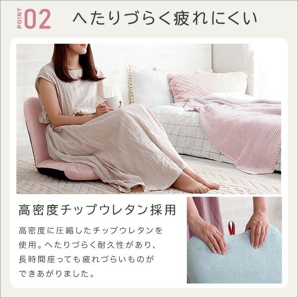 座椅子 フロアチェア リンゴ ブルー リクライニング コンパクト 日本製 国産 完成品 リクライニングチェア パーソナルチェア ローチェア代引NG