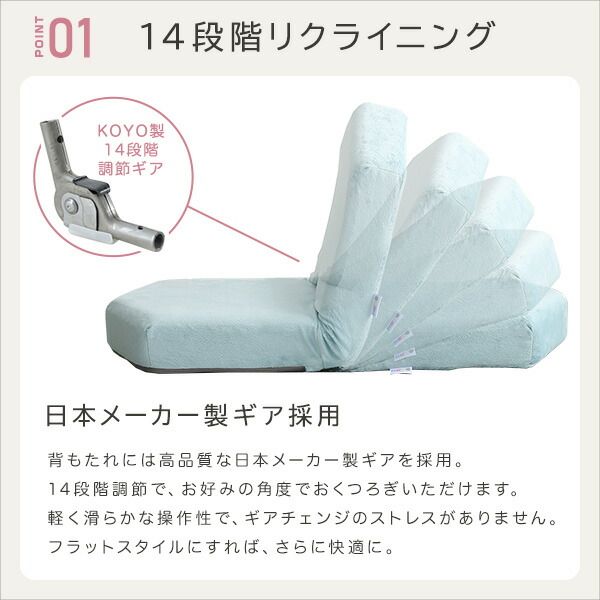 座椅子 フロアチェア 三角 ホワイト リクライニング コンパクト 日本製 国産 完成品 リクライニングチェア パーソナルチェア ローチェア代引NG