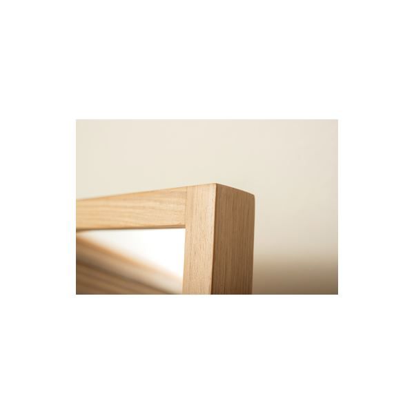 スーパSALE10倍＆4時間限定10％OFF 姿見鏡 ウォールミラー 幅58cm ナチュラル 木製 オーク 完成品 リビング ベッドルーム 寝室 ドレッサー 玄関