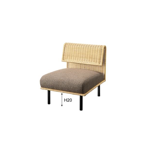 スーパSALE10倍＆4時間限定10％OFF ソファー パーソナルチェア 約幅60cm 1人掛け ナチュラル ラタン 木製 アイアン 組立品 リビング ダイニング