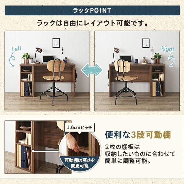ロフトベッド シングル ベッド+デスク75cm+ラック ポケットコイルマットレス付き ベッド：ブラック デスク＆ラック：ウォールナット 2段階 高さ調節可 宮付き 棚付き 2口 コンセント付き 頑丈代引NG