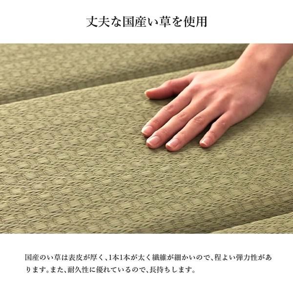 日本製 い草 い草マット マット ごろ寝マット フリーマット クッション性 和風柄 グリーン 約70×180cm代引NG