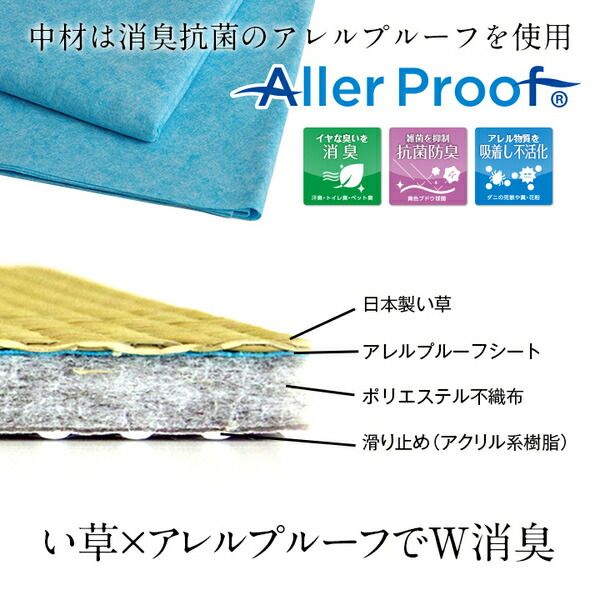い草マットレスPro 折りたたみ い草 置き畳 軽量 抗菌 消臭 吸着 日本製 ダブル(約140×210cm)代引NG