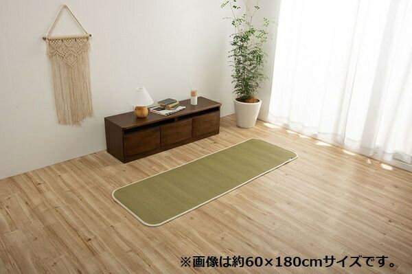 運動マット ヨガマット ストレッチマット い草 約60×180cm ナチュラル代引NG