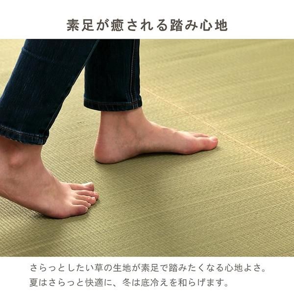 サスティナブル irucico いるしこ みらい 自然素材 国産 日本製 い草 無垢 敷き物 ラグ カーペット マット 消臭 蒸れにくい ナチュラル 約140×140cm代引NG