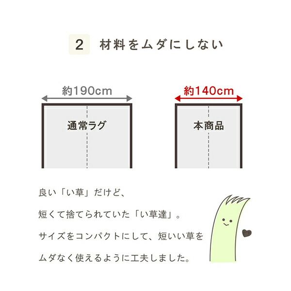 サスティナブル irucico いるしこ みらい 自然素材 国産 日本製 い草 無垢 敷き物 ラグ カーペット マット 消臭 蒸れにくい ナチュラル 約140×210cm代引NG
