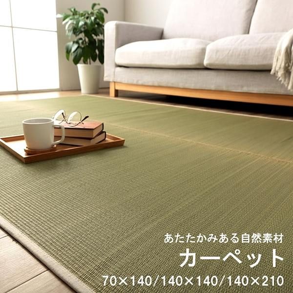 サスティナブル irucico いるしこ みらい 自然素材 国産 日本製 い草 無垢 敷き物 ラグ カーペット マット 消臭 蒸れにくい ナチュラル 約140×210cm代引NG
