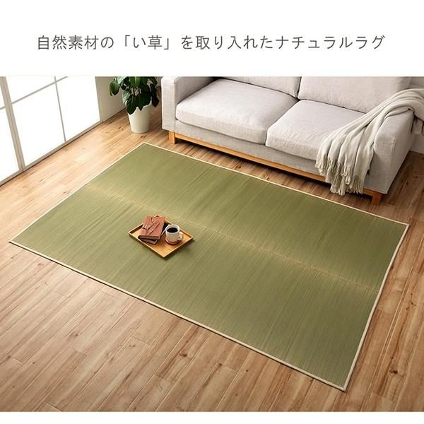 サスティナブル irucico いるしこ みらい 自然素材 国産 日本製 い草 無垢 敷き物 ラグ カーペット マット 消臭 蒸れにくい ナチュラル 約140×210cm代引NG