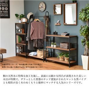 ウォールミラー 姿見鏡 約幅45cm ブラウン 木製 桐材 飛散防止加工 ボックスミラー 完成品 リビング ダイニング代引NG