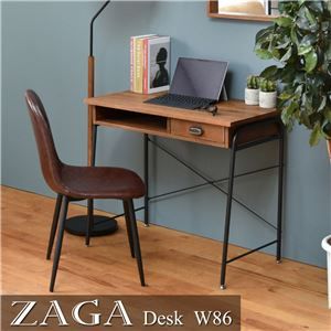 パソコンデスク ワークデスク 約幅860mm スチールパイプ 木製 桐材 組立品 リビング 子供部屋 書斎 在宅ワーク代引NG